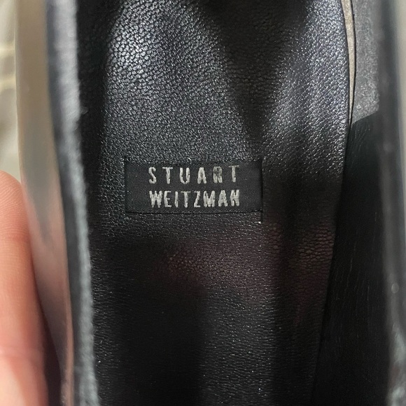 Women's Stuart WEITZMAN Black Pointed Toe Ankle Booties size 12 - Picture 9 of 11